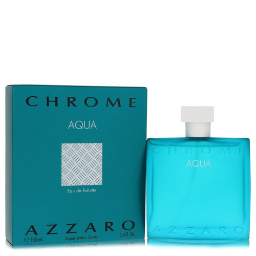 Chrome Aqua by AzzaroEau De Toilette Spray 3.4 oz 3.4 oz / 100 ml / Alcohol, Amber, Woody, Aldehyde, Oils Men