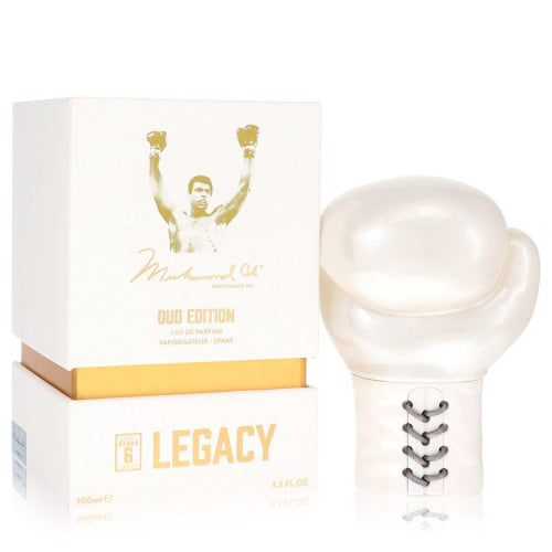 Muhammad Ali Legacy Round 6 by Muhammad AliEau De Parfum Spray (Oud Edition) 3.3 oz 3.3 oz / 100 ml / Alcohol, Amber, Woody, Aldehyde, Oils