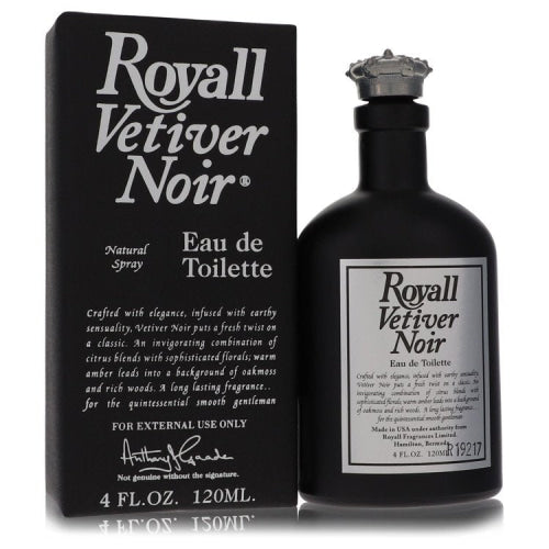 Royall Vetiver Noir by Royall FragrancesEau de Toilette Spray 4 oz 4 oz / 120 ml / Alcohol, Amber, Woody, Aldehyde, Oils Men