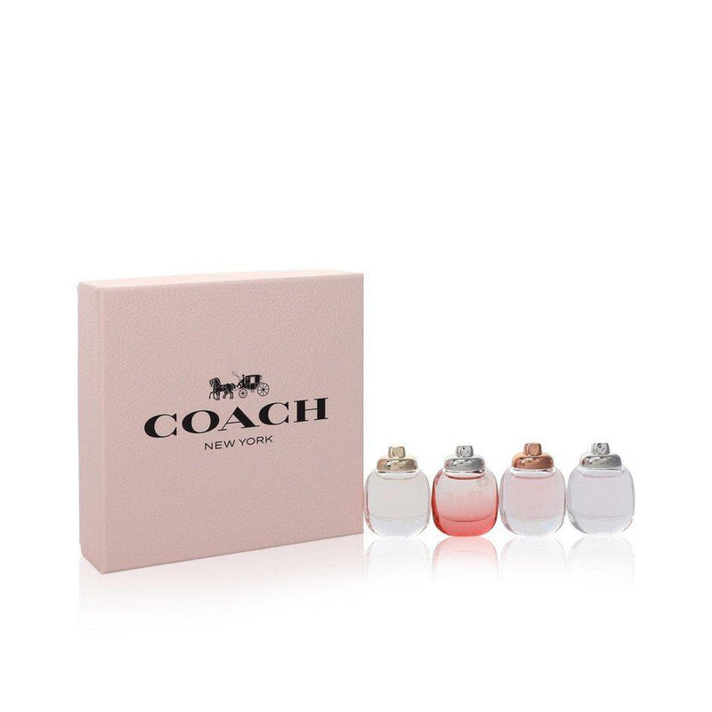 Coach by Coach Gift Set -- Coach .15 oz Mini EDP Spray + Coach .15 oz Mini EDT Spray + Coach Floral .15 oz Mini EDP + Coach Floral Blush .15 oz Mini EDP