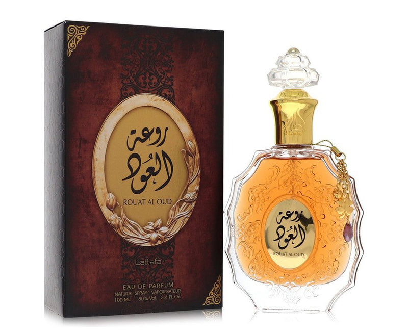 Lattafa Rouat Al Oud Cologne By Lattafa Eau De Parfum Spray (Unisex)3.4 oz Eau De Parfum Spray