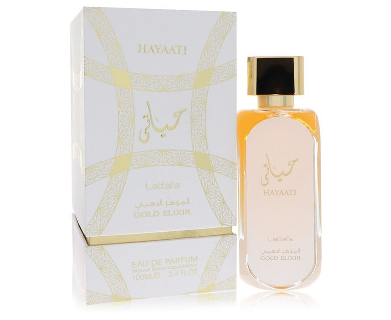 Lattafa Hayaati Gold Elixir by LattafaEau De Parfum Spray (Unisex) 3.4 oz