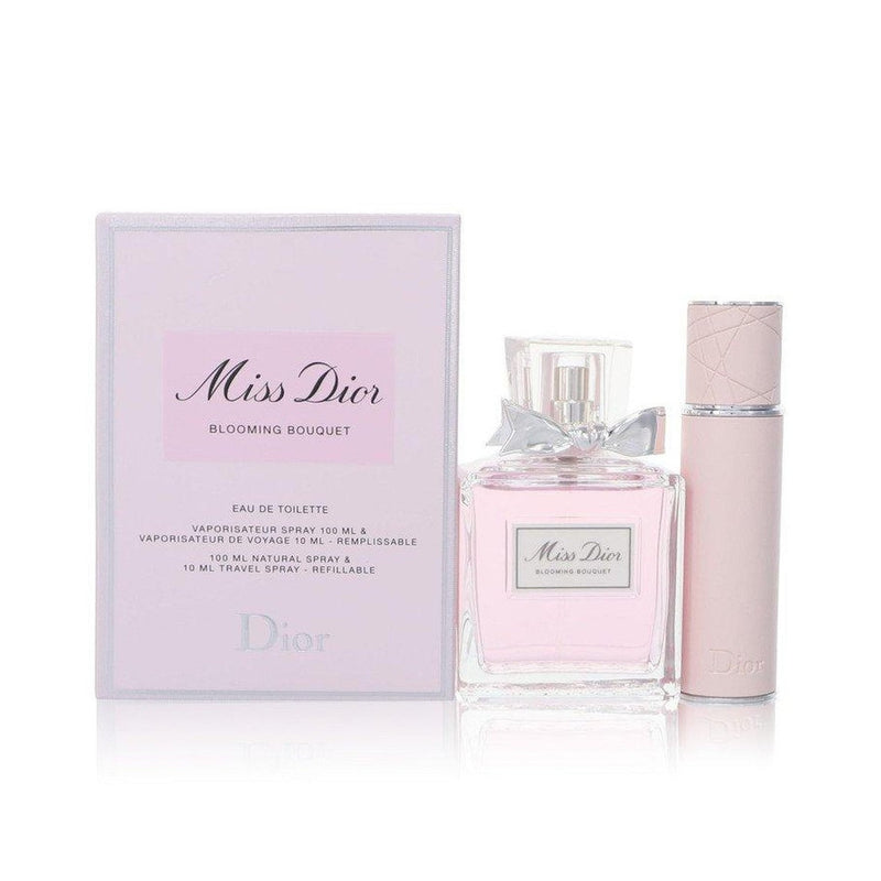 Miss Dior Blooming Bouquet by Christian Dior Gift Set -- 3.4 oz Eau De Toilette Spray + 0.34 oz Refillable Travel Spray