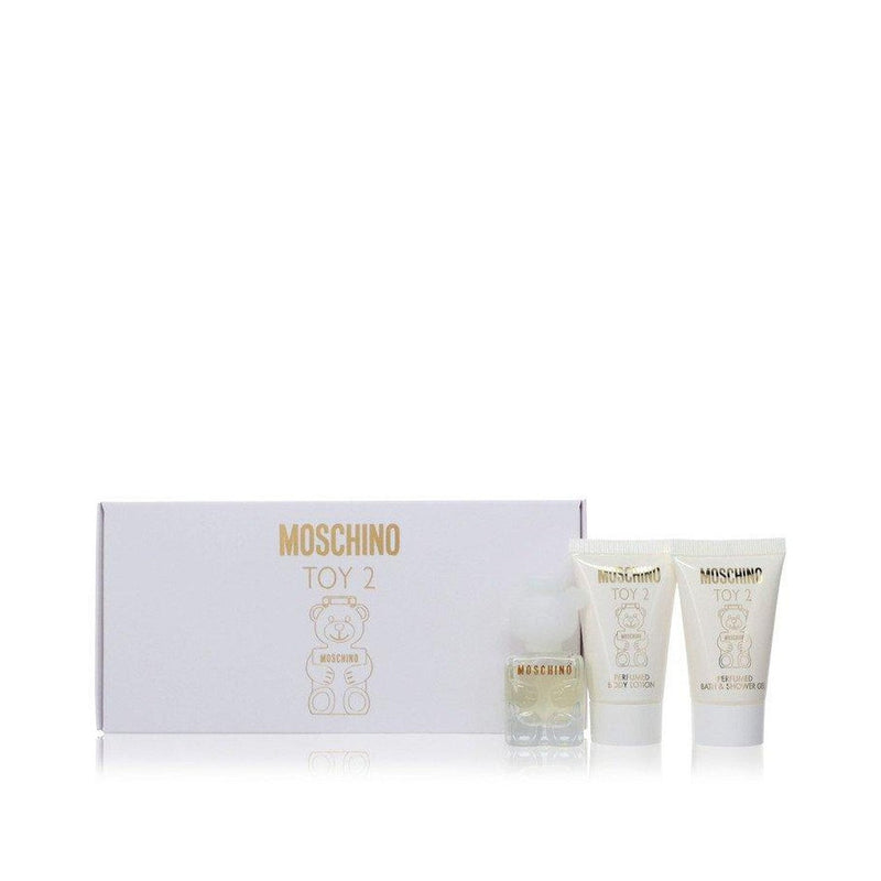 Moschino Toy 2 by Moschino Gift Set -- .17 oz Mini EDP Spray + .8 oz Body Lotion + .8 oz Shower Gel