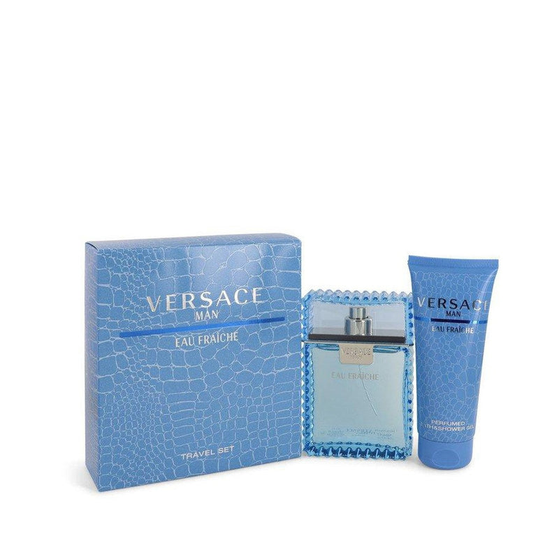 Versace Man by Versace Gift Set -- 3.3 oz Eau De Toilette Spray (Eau Frachie) + 3.3 oz Shower Gel