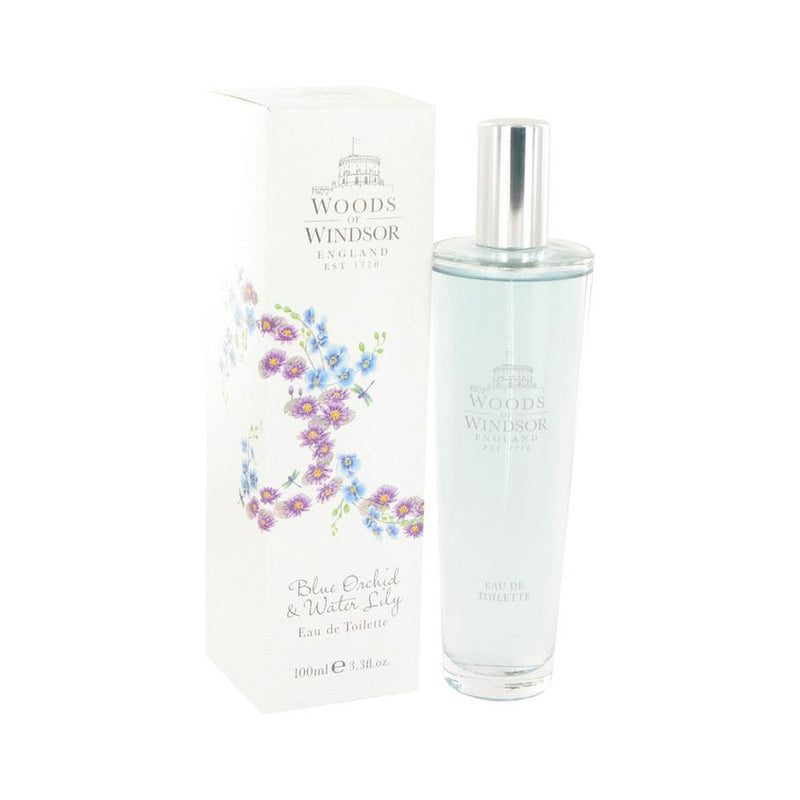 Blue Orchid & Water Lily by Woods of Windsor Eau De Toilette Spray 3.3 oz