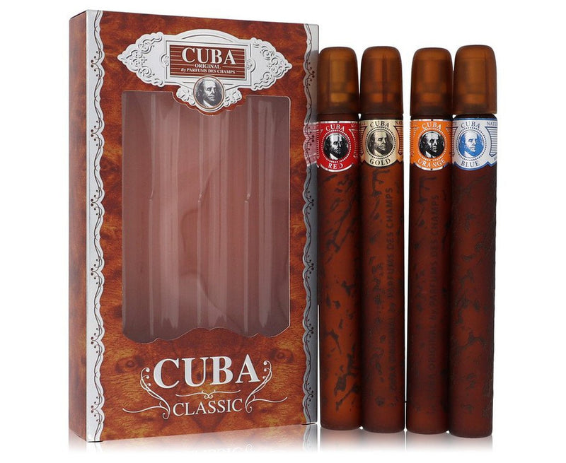 Cuba Red by FragluxeGift Set -- Cuba Variety Set includes All Four 1.15 oz Sprays, Cuba Red, Cuba Blue, Cuba Gold and Cuba Orange